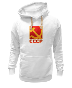 Худи мужское Printio Ссср (серп и молот) белое 2XL