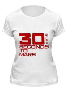 Футболка женская Printio 30 seconds to mars белая 2XL