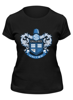 Футболка женская Printio Gallifrey united черная S
