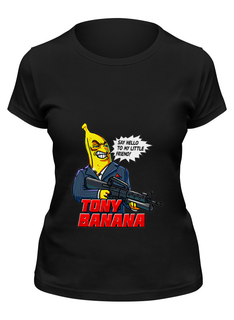 Футболка женская Printio Tony banana черная M