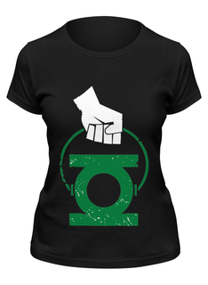 Футболка женская Printio Green lantern черная L