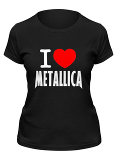 Футболка женская Printio «i love metallica» черная S