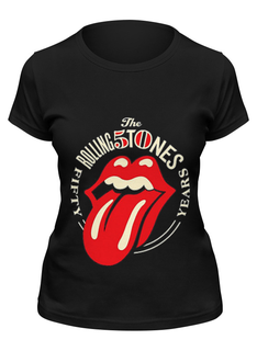 Футболка женская Printio The rolling stones черная L