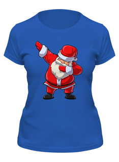 Футболка женская Printio Santa dab синяя M