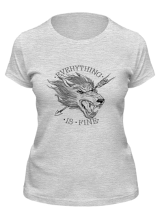 Футболка женская Printio Все в порядке серая 2XL