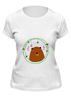 Футболка женская Printio Mishka белая S