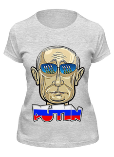 Футболка женская Printio Putin серая L