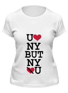 Футболка женская Printio U luv ny белая M