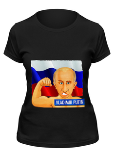 Футболка женская Printio Putin черная 2XL