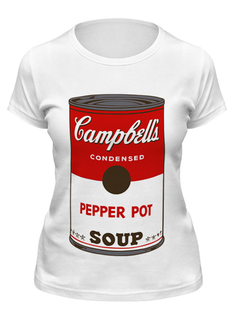 Футболка женская Printio Campbells soup (энди уорхол) белая L