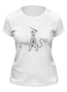 Футболка женская Printio Слоник | жб белая S