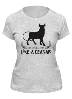 Футболка женская Printio A big black bull серая 2XL