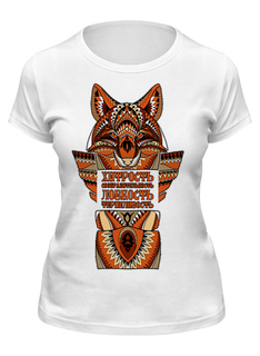 Футболка женская Printio Тотемное животное - лис белая L