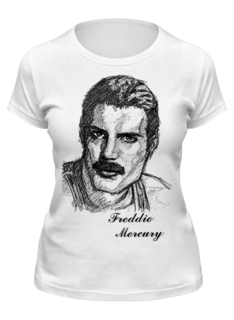 Футболка женская Printio Freddie mercury - queen белая L