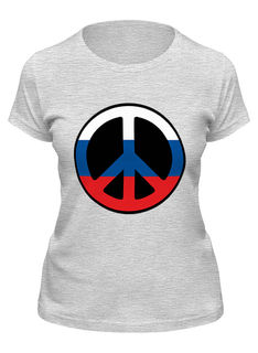 Футболка женская Printio Russian pacifist серая 2XL