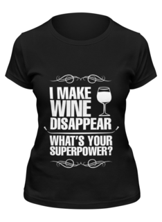Футболка женская Printio Wine lovers must-have черная L