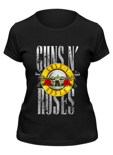 Футболка женская Printio Guns n roses черная 2XL