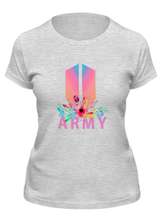 Футболка женская Printio Bts серая L