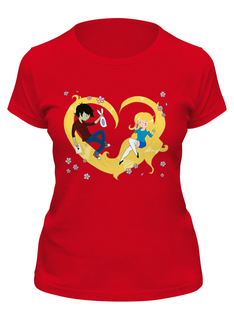 Футболка женская Printio Влюбленные красная 2XL