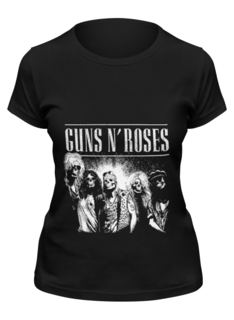 Футболка женская Printio Guns n roses черная 2XL