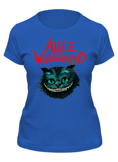 Футболка женская Printio Alice in wonderland синяя M