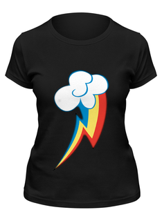 Футболка женская Printio Rainbow dash cutie mark черная M