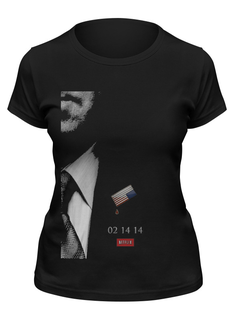 Футболка женская Printio House of cards черная 2XL