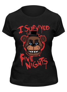Футболка женская Printio Five nights at freddy черная S