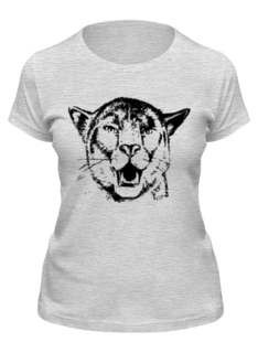 Футболка женская Printio Пантера серая M