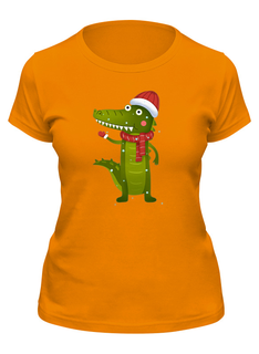 Футболка женская Printio Рождество оранжевая XL