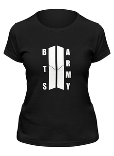 Футболка женская Printio Bts черная 2XL