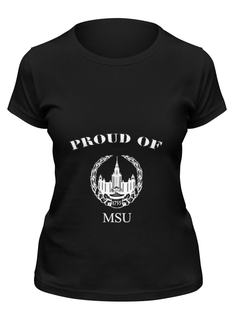 Футболка женская Printio Proud of msu черная 2XL