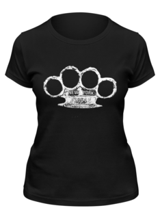 Футболка женская Printio Brass knuckles police черная L
