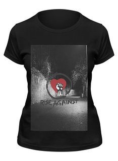 Футболка женская Printio Rise against - logo черная L