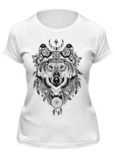 Футболка женская Printio Тотем. волк серая 2XL