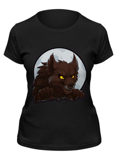 Футболка женская Printio Werewolf черная 2XL