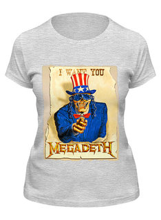 Футболка женская Printio Megadeth серая L