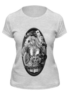 Футболка женская Printio Alice in wonderland серая XL