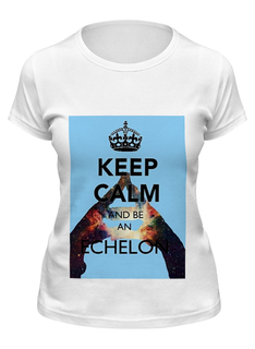 Футболка женская Printio Keep calm and be an echelon белая XL