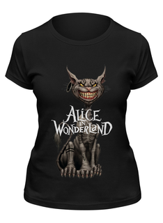 Футболка женская Printio Alice in wonderland черная XL