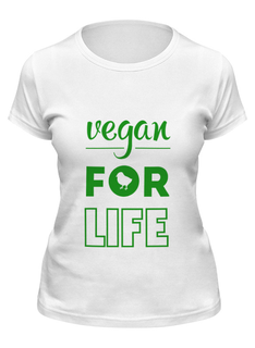 Футболка женская Printio Vegan for life белая L