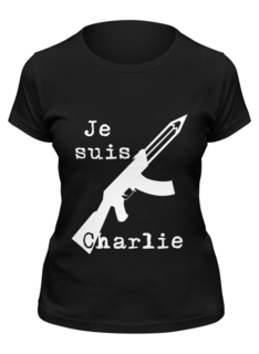 Футболка женская Printio Je suis charlie, я шарли черная S