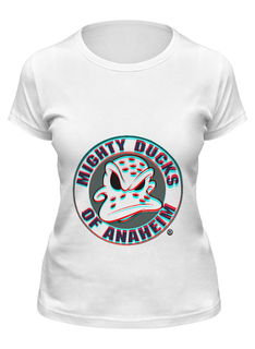 Футболка женская Printio Anaheim ducks белая 2XL