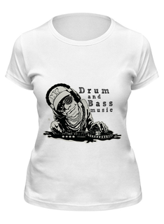 Футболка женская Printio Drun and bass w белая 2XL