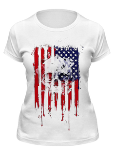 Футболка женская Printio Американский череп белая S