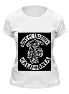 Футболка женская Printio Sons of anarchy белая 2XL