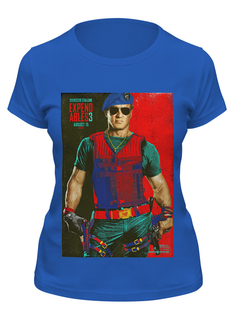 Футболка женская Printio Expendables iii stallone colors синяя M