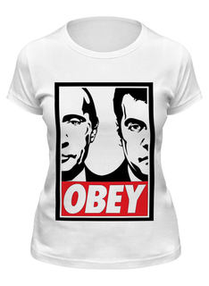Футболка женская Printio Путин & медведев белая 2XL