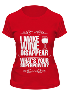 Футболка женская Printio Wine lovers musthave красная L