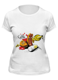 Футболка женская Printio Gang food белая 2XL